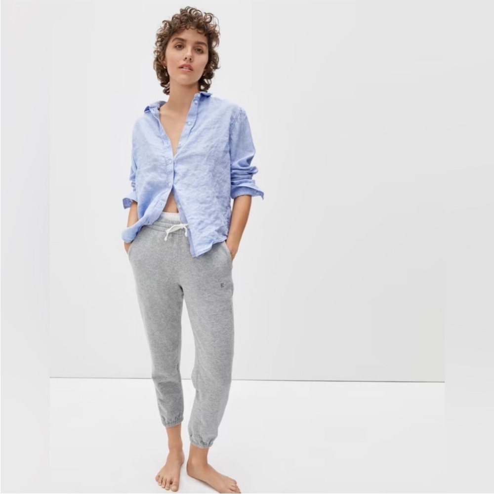 Everlane 100% organic cotton grey joggers size xxl